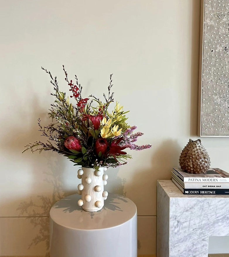 Sisu Flower native flower subscription arrangement in a decorative vase